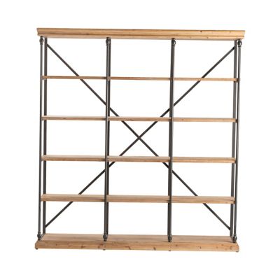 Image showing  3-Section La Salle Metal and Wood Bookshelf