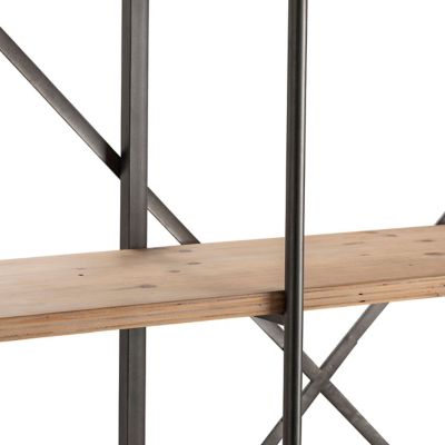 Image showing  3-Section La Salle Metal and Wood Bookshelf