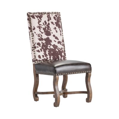 Image showing  Mesquite Ranch Leather and Faux Cowhide Side Chair