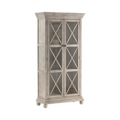 Crestview Collection 2-Door Pembroke Plantation Glass Door Hudson Tall Cabinet, 75 in.