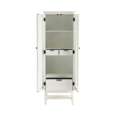 Image showing  2-Door Magnolia Louvered Tall Storage Cabinet, 74 in.