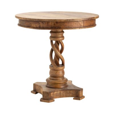 Crestview Collection Bengal Manor Mango Wood Twist Accent Table