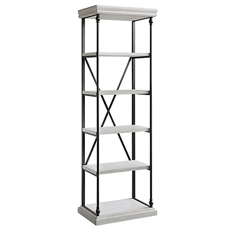 Crestview Collection Hanover Metal and Wood Etagere Bookcase