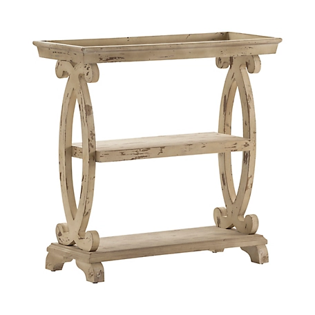 Crestview Collection Newport Distressed Shaped Console Table