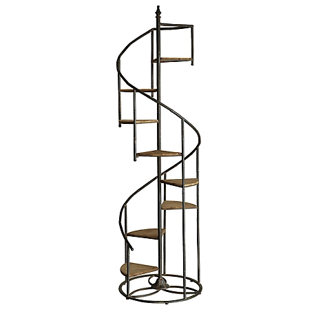 Crestview Collection Darby Spiral Staircase Metal and Wood Display Piece