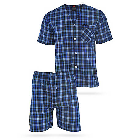 Hanes Big and Tall Short Sleeve Short Leg Pajama Set