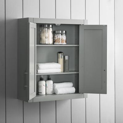 Image showing  22 in. x 26 in. MDF Savannah Wall Cabinet, Gray