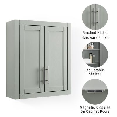 Image showing  22 in. x 26 in. MDF Savannah Wall Cabinet, Gray