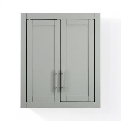 Image showing 5 th Crosley 22 in. x 26 in. MDF Savannah Wall Cabinet, Gray