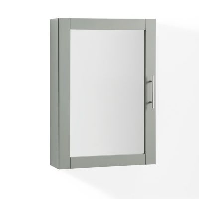 Image showing  18 in. x 26 in. MDF Savannah Mirrored Wall Cabinet, Gray