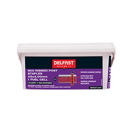 Delfast Fence Post Staple Gun Fuel and 1.75 in. Staples Kit, 900 ct.