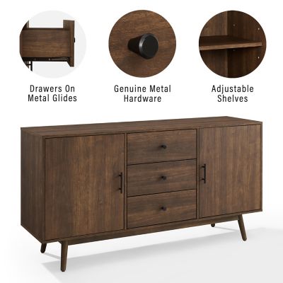 Image showing  58 in. x 30 in. x 15.75 in. 2-Cabinet Lucas Sideboard, Brown