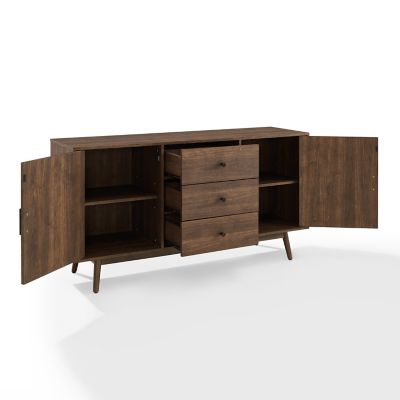 Image showing 5 th Crosley 58 in. x 30 in. x 15.75 in. 2-Cabinet Lucas Sideboard, Brown