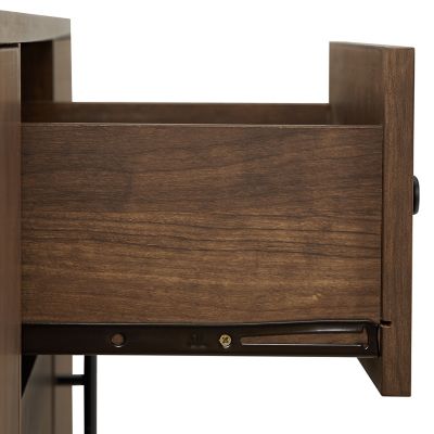 Image showing 8 th Crosley 58 in. x 30 in. x 15.75 in. 2-Cabinet Lucas Sideboard, Brown