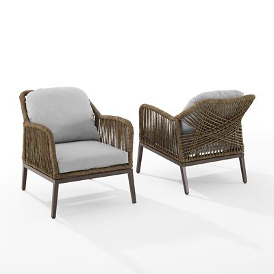 Image showing  2 pc. Haven Outdoor Wicker Armchair Set