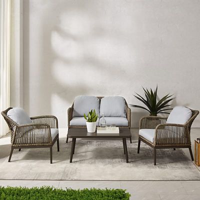 Crosley 4 pc. Haven Outdoor Wicker Conversation Set