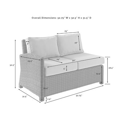 Image showing 6 th Crosley 5 pc. Outdoor Wicker Sectional Set, Brown
