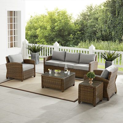 Crosley 5 pc. Outdoor Wicker Sofa Set