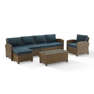 Image showing  5 pc. Outdoor Wicker Sectional Set, KO70188WB-GY