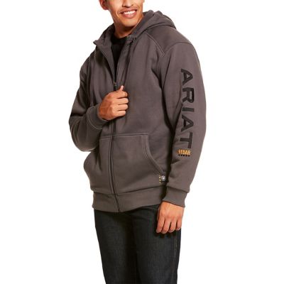 Ariat Men's Rebar All-Weather Full-Zip Work Hoodie