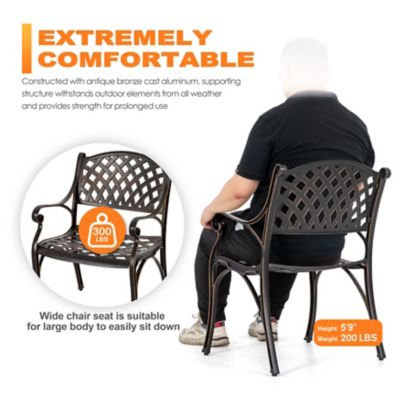 Image showing 5 th Nuu Garden 3 pc. Powder-Coat Aluminum Dining Set