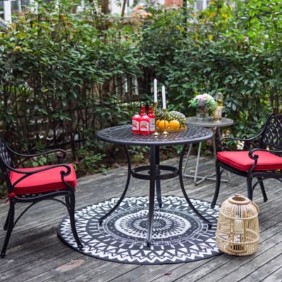 Image showing 9 th Nuu Garden 3 pc. Powder-Coat Aluminum Dining Set