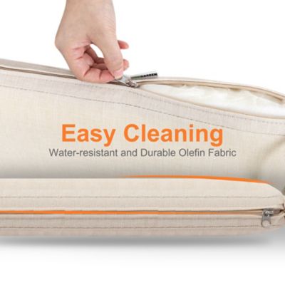 Image showing  3 pc. Powder-Coat Aluminum Dining Set with Cushions