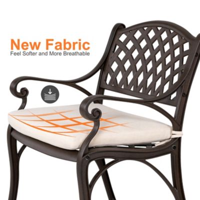 Image showing  5 pc. Cast Aluminum Dining Set with Olefin Cushions