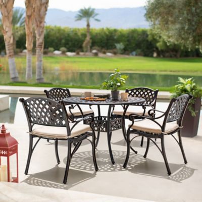Image showing 9 th Nuu Garden 5 pc. Cast Aluminum Dining Set with Olefin Cushions
