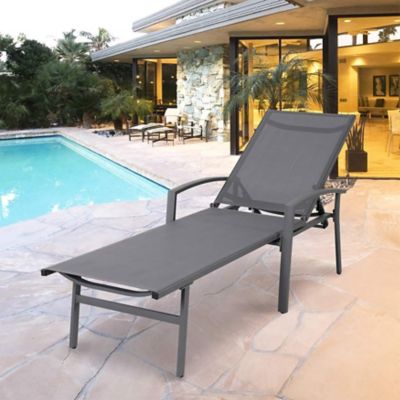 Nuu Garden Cast Aluminum Chaise Lounge For Outdoor Living All Weather Ls103 G At Tractor Supply Co