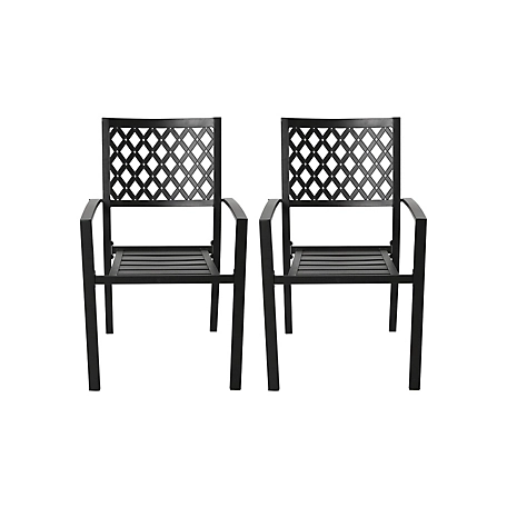 Nuu Garden Outdoor 2-Piece Iron Patio Chair Set
