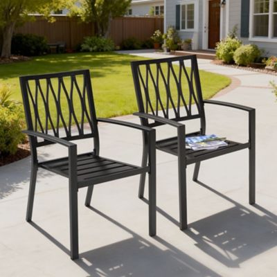 Image showing  Outdoor Metal Frame Stackable Chair