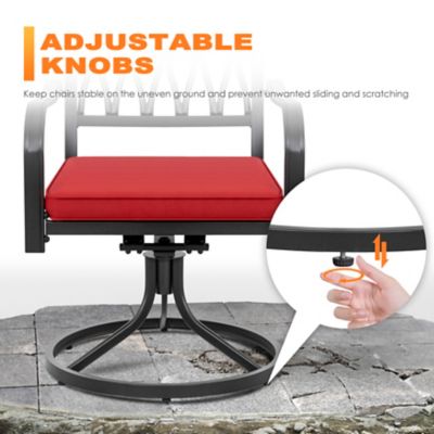 Image showing 6 th Nuu Garden 2 pc. Swivel Patio Dining Chair Set with Cushion