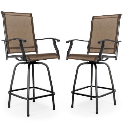 Nuu Garden Outdoor Patio Swivel Bar Stool Set of 2