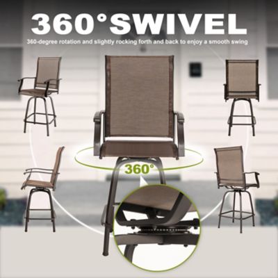 Image showing  360-Degree Rotating Metal Chairs, 2-Pack, DB136J