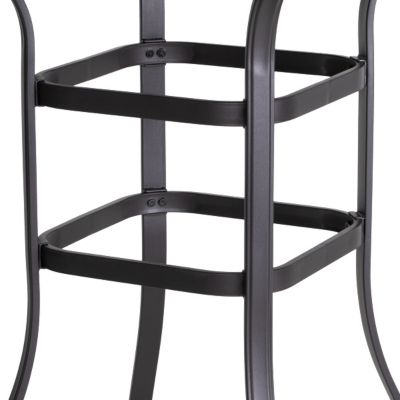 Image showing  32 in. Outdoor Square Bar Table with Tempered Glass Tabletop, Black