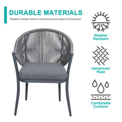 Image showing 7 th Nuu Garden 3 pc. Patio Furniture Outdoor Conversation Bistro Set with Cushions