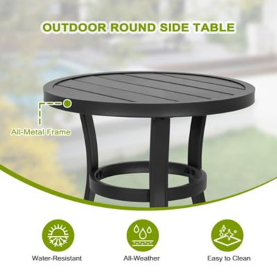 Image showing  3 pc. All-Weather Iron Metal Patio Dining Chair Set