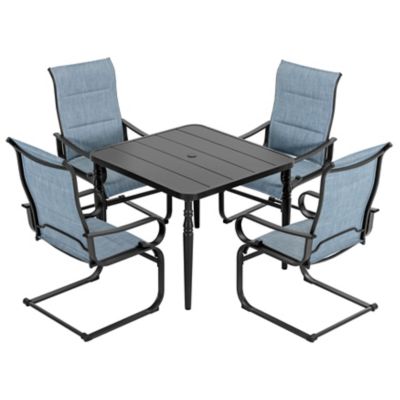 Image showing  5 pc. Patio Outdoor Dining Set with Umbrella Hole