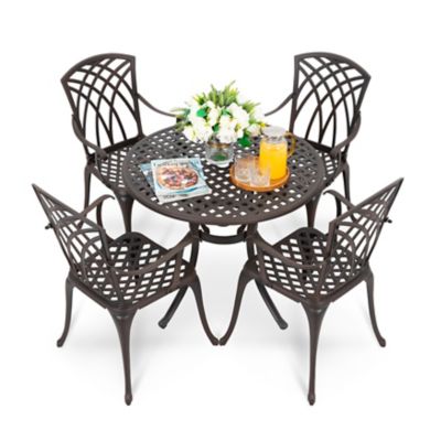 Nuu Garden 5 pc. Cast-Aluminum Patio Dining Set