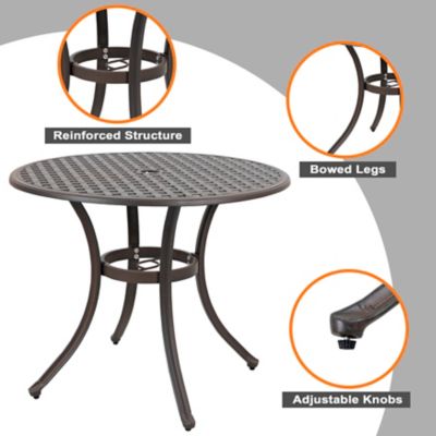 Image showing  5 pc. Cast-Aluminum Patio Dining Set
