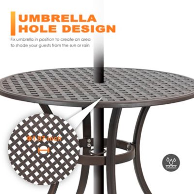 Image showing  5 pc. Cast-Aluminum Patio Dining Set