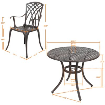 Image showing 6 th Nuu Garden 5 pc. Cast-Aluminum Patio Dining Set