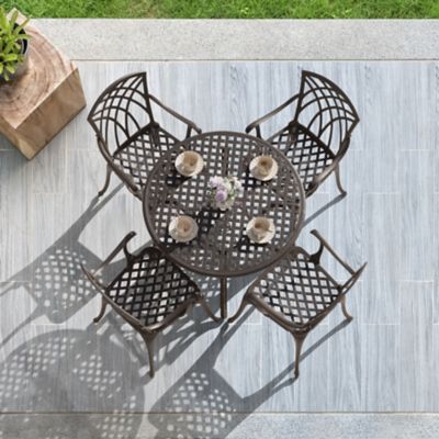 Image showing 8 th Nuu Garden 5 pc. Cast-Aluminum Patio Dining Set