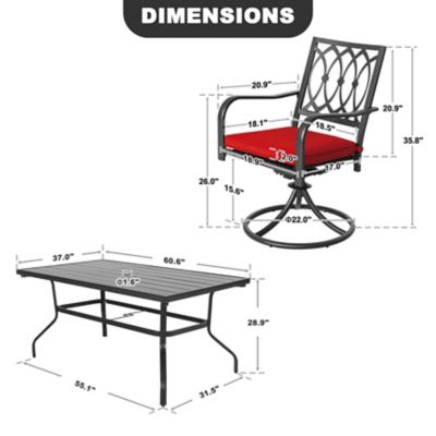 Image showing  7 pc. Iron Dining Set