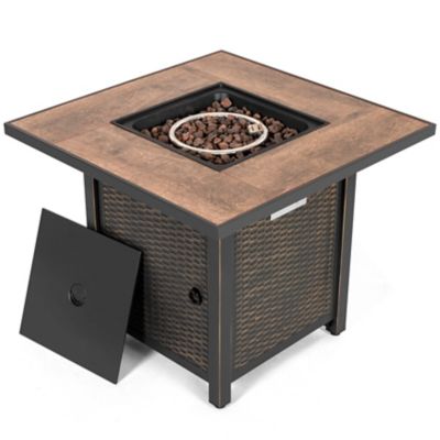 Image showing 6 th Nuu Garden 5 pc. 30 x 25in. Outdoor Fire Table Set