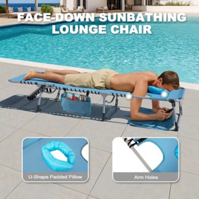 Image showing  5 Position Adjustable Chaise Lounge Chair