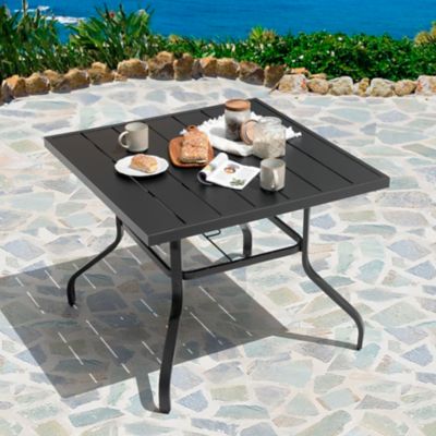 Image showing  37 in. Outdoor Square Patio Dining Table for 4-6 People
