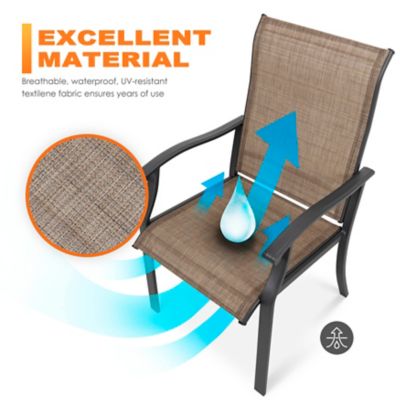 Image showing  Outdoor 5-Piece Textilene Dining Set, Powder-coated Iron Frame