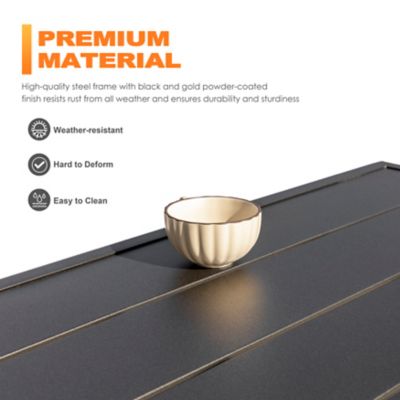 Image showing 5 th Nuu Garden Outdoor 5 pc. Textilene Dining Set, Powder-coated Iron Frame